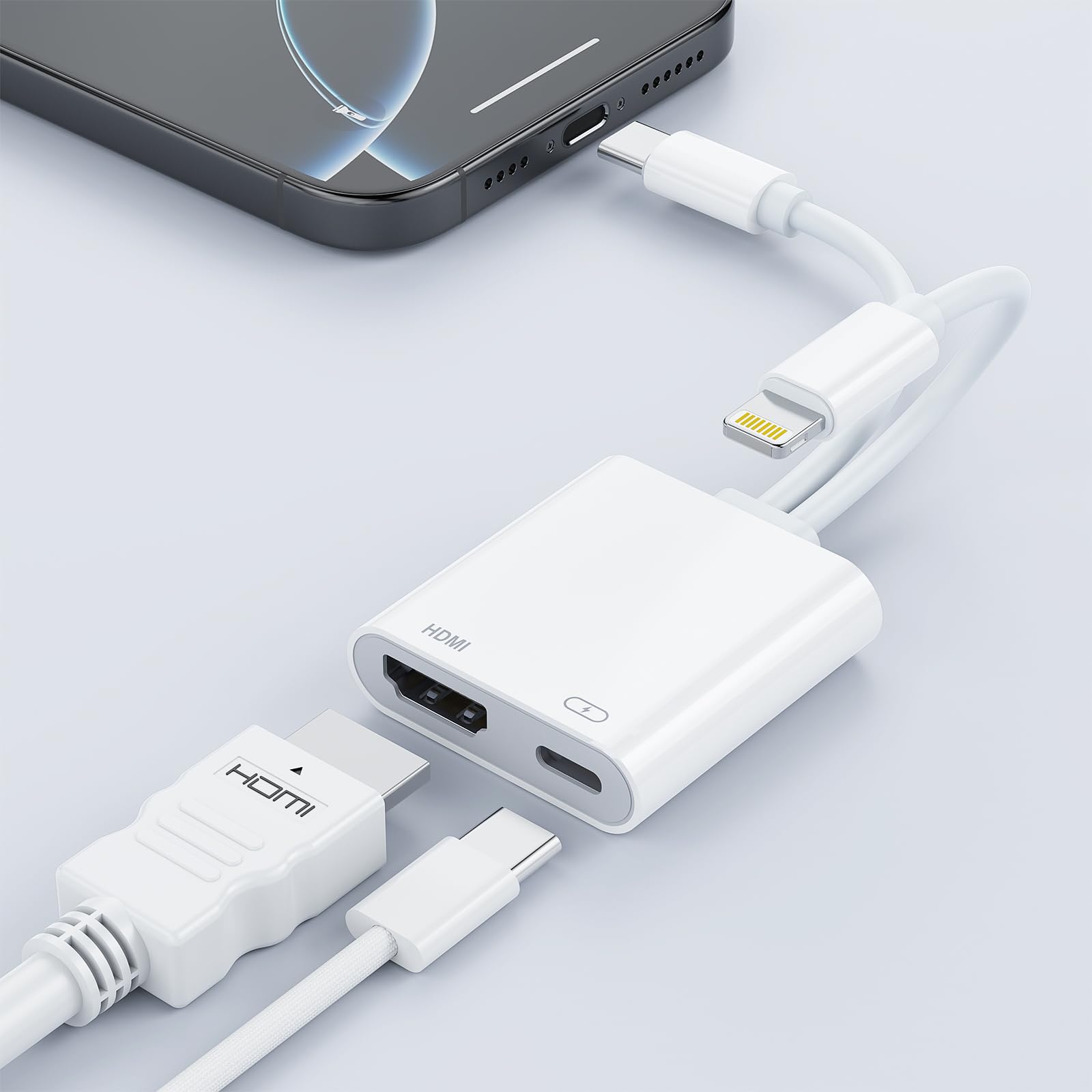USB-C and Lightning to HDMI Adapter for iPhone ipad to TV [2025